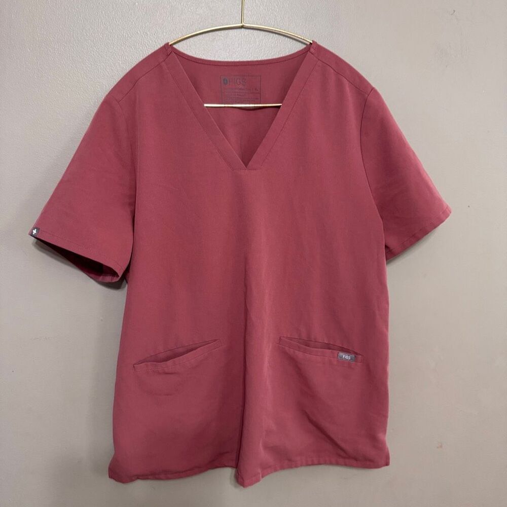 Figs women’s scrub Casma top mauve size XL